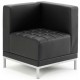 Infinity Black Bonded Leather Corner Cube